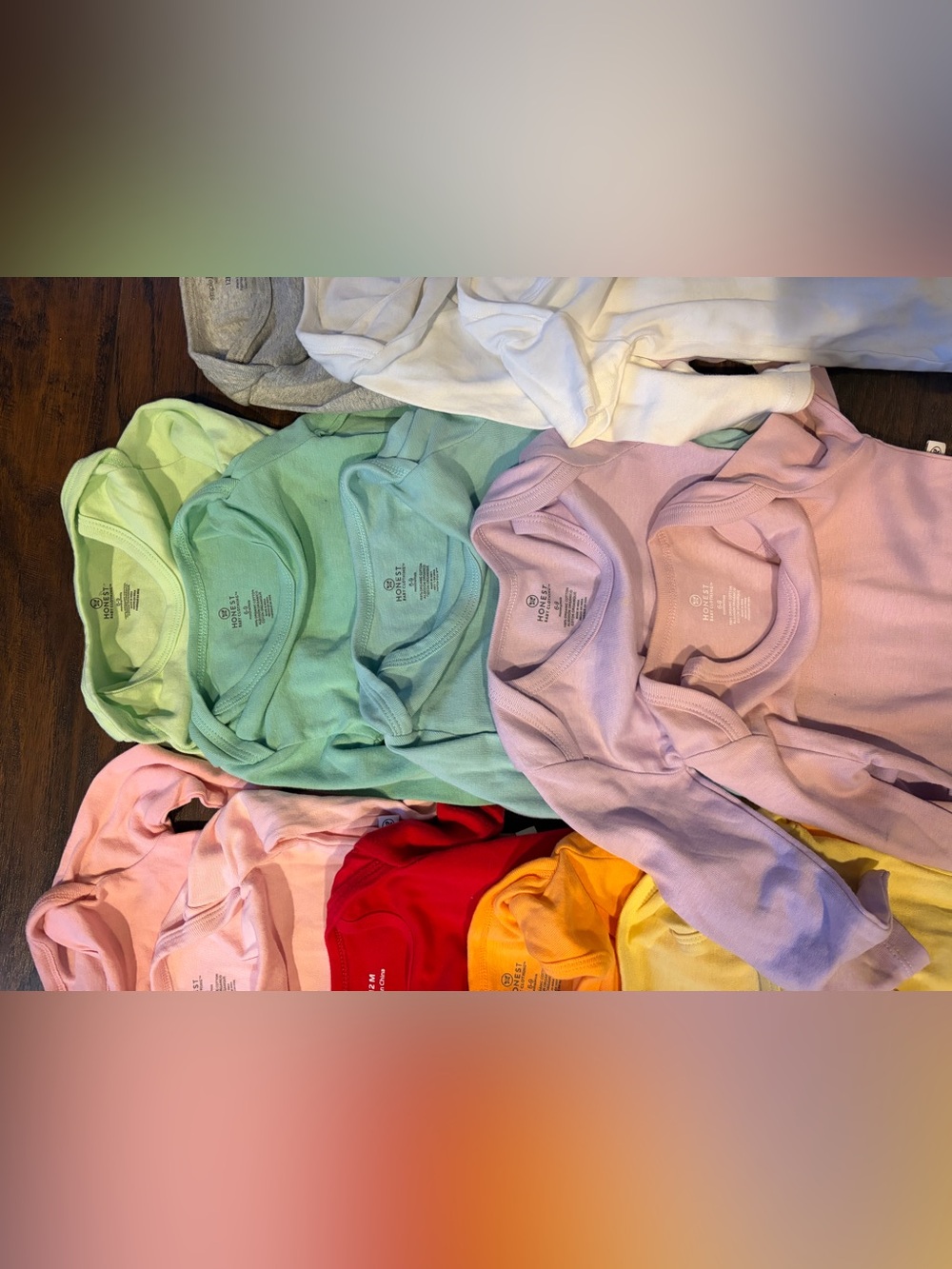 Set of 13 Rainbow Baby Bodysuit Bundle - Pastel & Bright Colors Onesies Baby - Picture 6 of 16